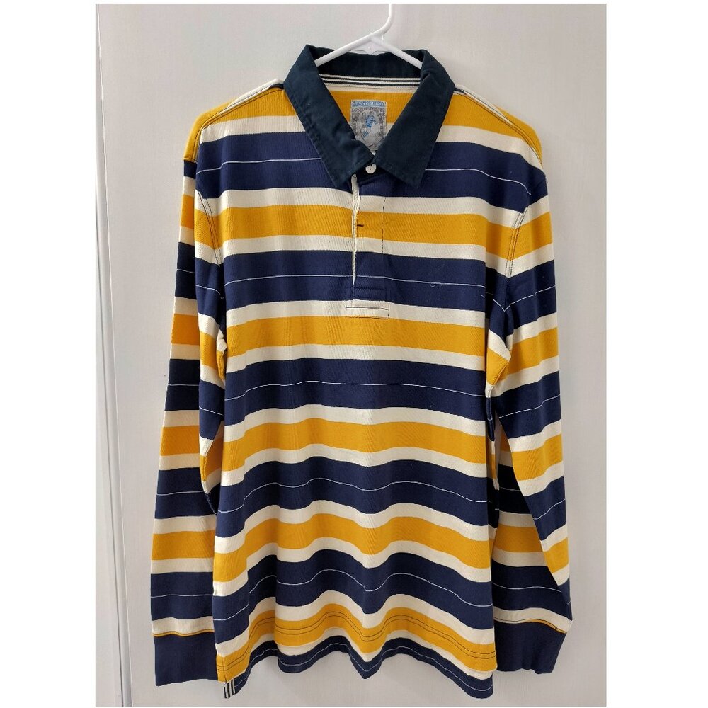 NEW - Men's Regular Long-Sleeve Stripe Rugby College Colors Jersey - Men's Large